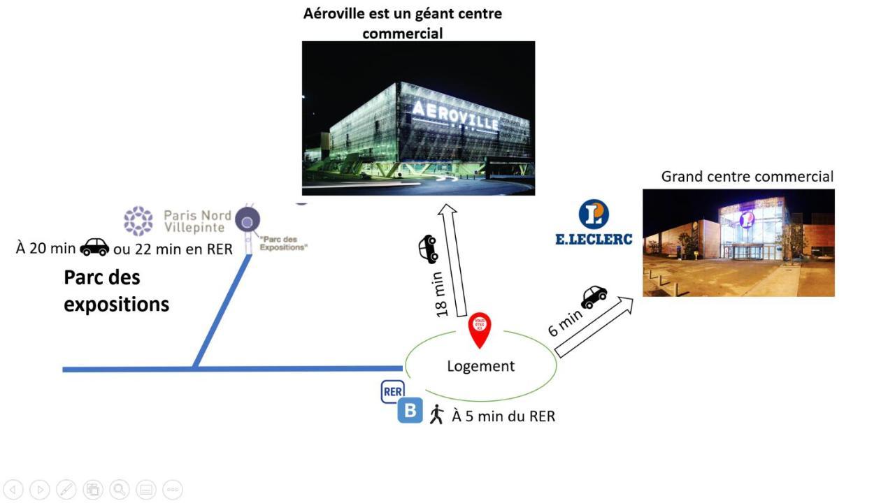 A 5Mn De La Gare Entre Paris, Disneyland & Asterix Villeparisis Ngoại thất bức ảnh